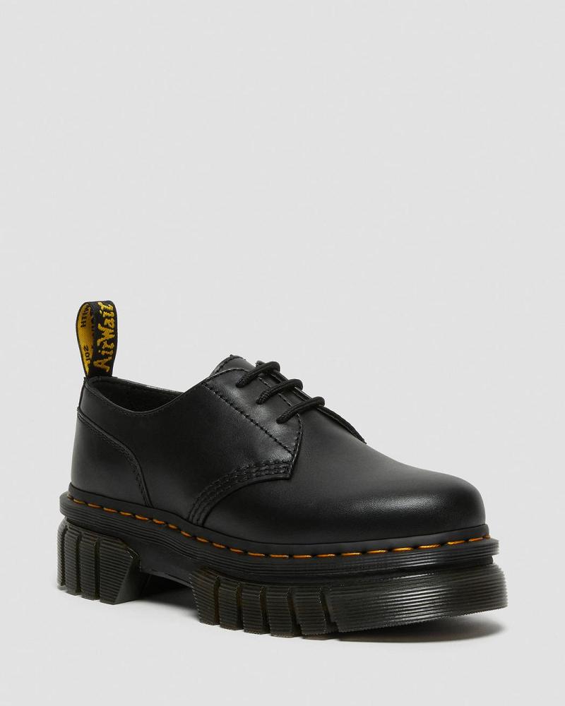 Zapatos Plataforma Dr Martens Audrick Nappa Cuero Hombre Negros | MX 192EBC